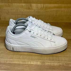 Puma Womens Smash Platform V2 Size 6.5 White Casual Shoes Sneakers 373035-01